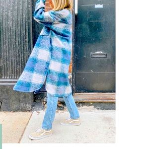 Blue/Green Midi Shacket